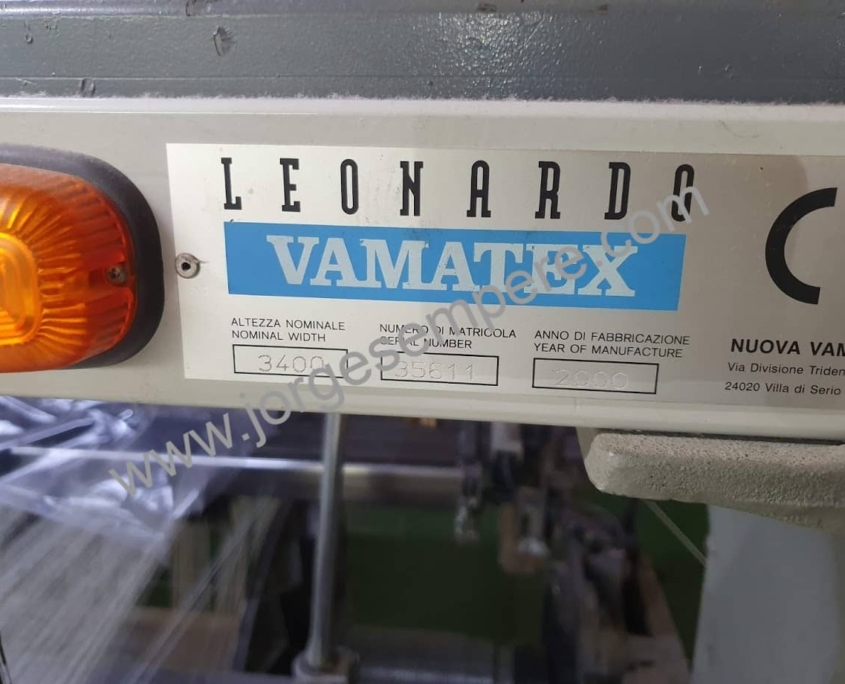 2 X VAMATEX LEONARDO 340 CM YOC 2000 WITH STAUBLI CX870 2688/3400 YOC 2000